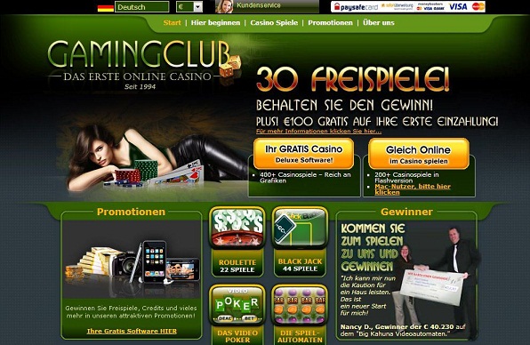 Gamingclub 30 Freispiele