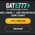 Gate777 Casino mit 1000€ Bonus und 100 Freispielen
